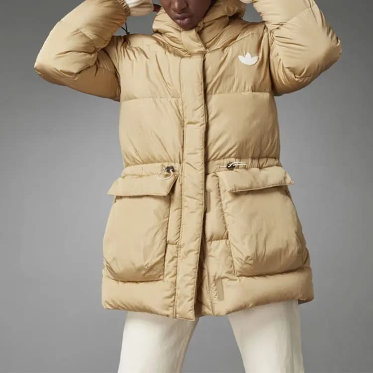 Adidas Originals Clover Series Outfit Down Jackets Women's Light Khaki 2