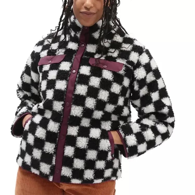 Vans Velvet Jackets Women's Black/White 3