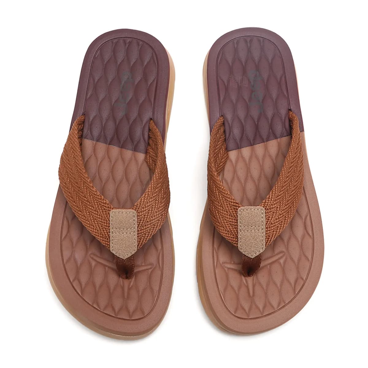 Jeep Casual Simple Color-Block Flip-Flops Men's Camel 3