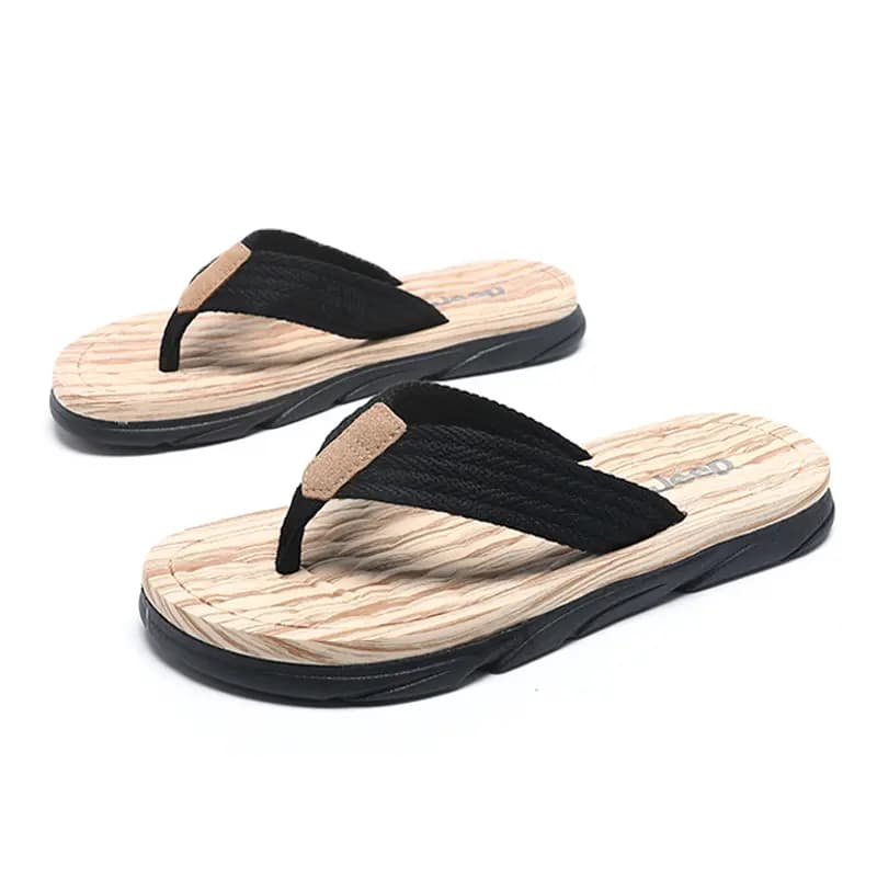 Jeep Daily Commute Versatile Flip Flops Men's Black 3