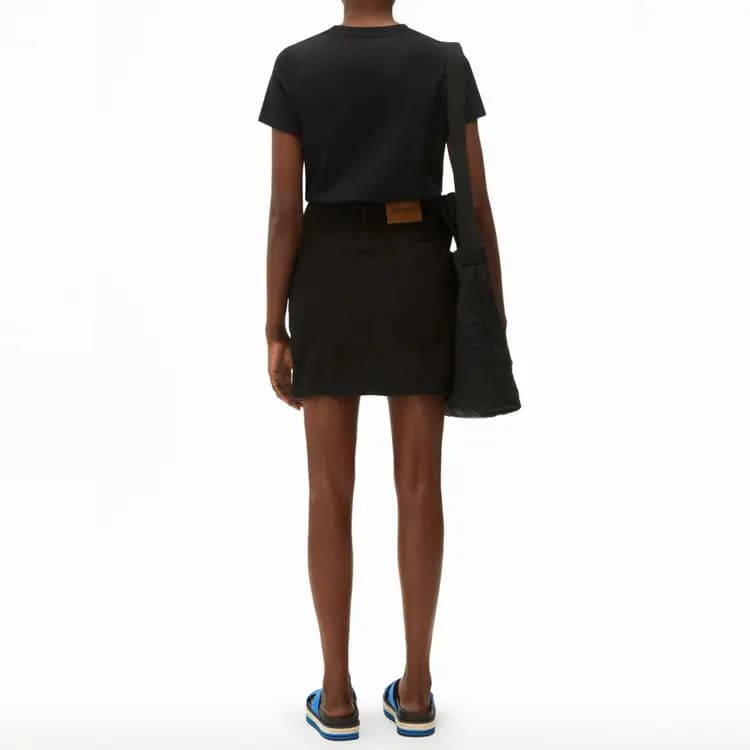 KENZO Denim Short Skirts Women's Black 3