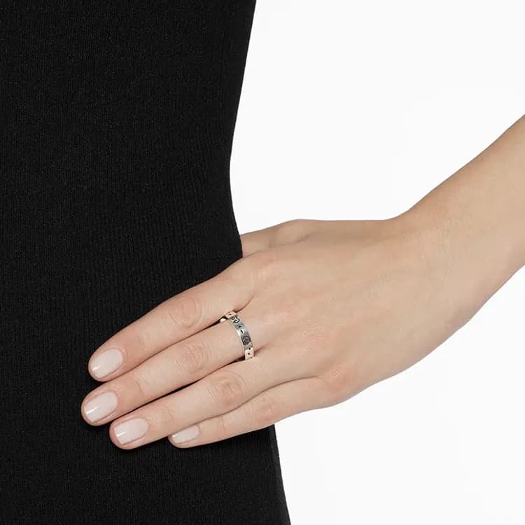 GUCCI Little Elf Ring 0.4cm Width Silver Unisex Ring Gift Bag Unisex 4