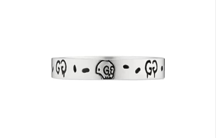 GUCCI Little Elf Ring 0.4cm Width Silver Unisex Ring Gift Bag Unisex 3