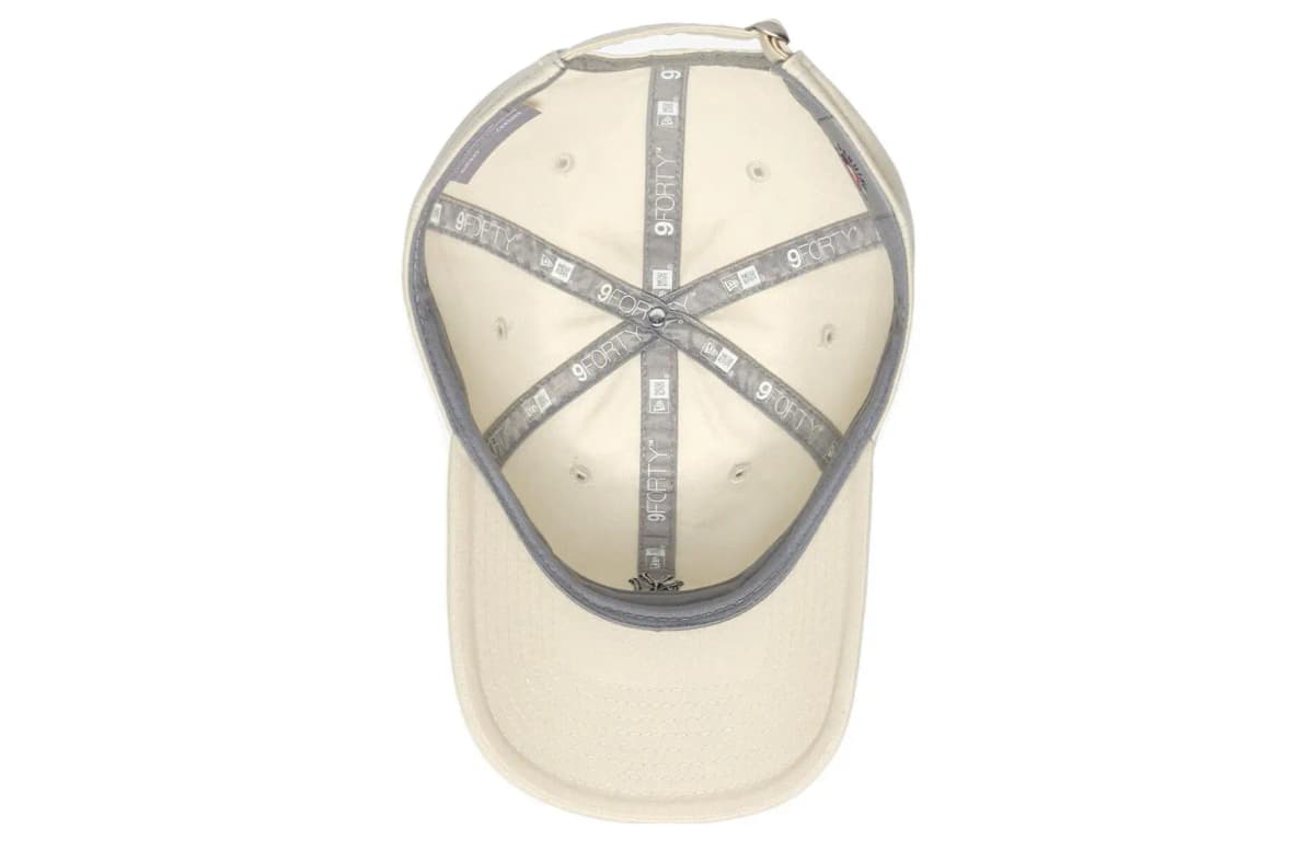 New Era Cotton Baseball Caps Unisex Cream 4