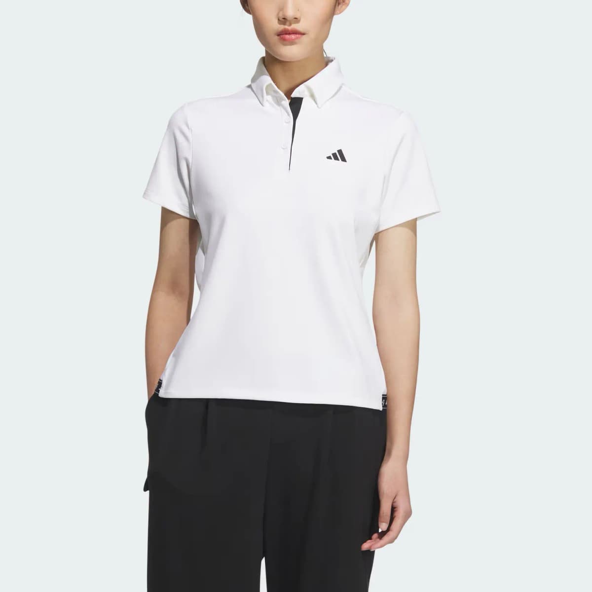 adidas SHORT SLEEVE Brand Logo Golf Sport Short Sleeve Polo Shirt Women's 2