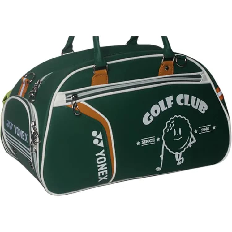 YONEX Letter Logo Golf Bag Synthetic Leather Gym Bag Unisex Dark Green 2
