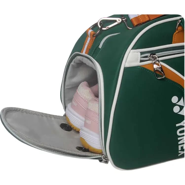 YONEX Letter Logo Golf Bag Synthetic Leather Gym Bag Unisex Dark Green 6