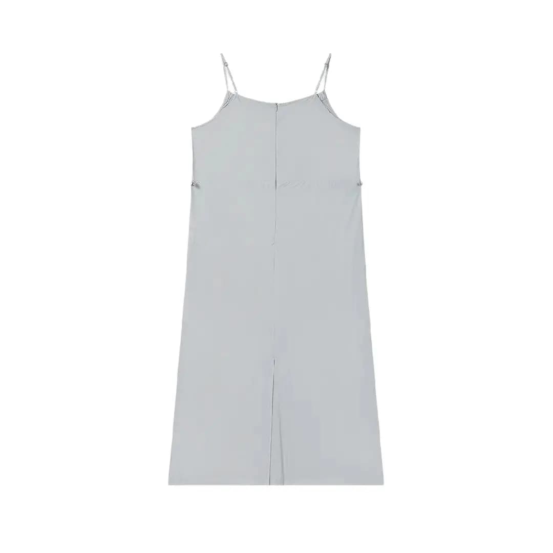 FILA ORIGINALE SS25 Fashion Comfort Soft Skin-Friendly Solid Color Sleeveless Dress Women's 2