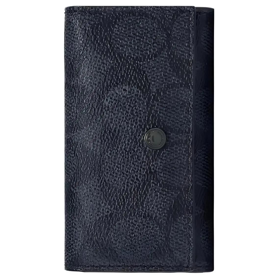 COACH Key Case 6 Monogram Dəri Açar Qabı Qadın Qara 4