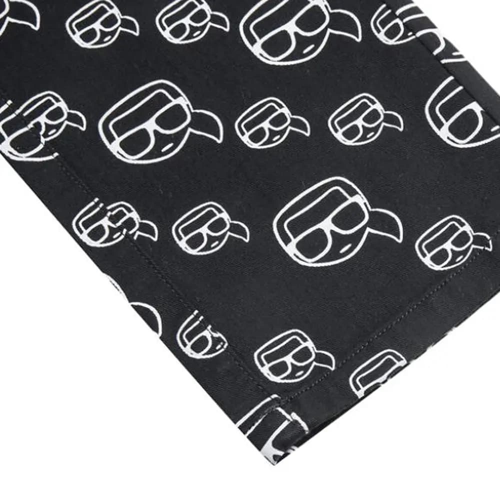KARL LAGERFELD Office Commute Business Logo All-Over Print Zip Trousers Men's 5