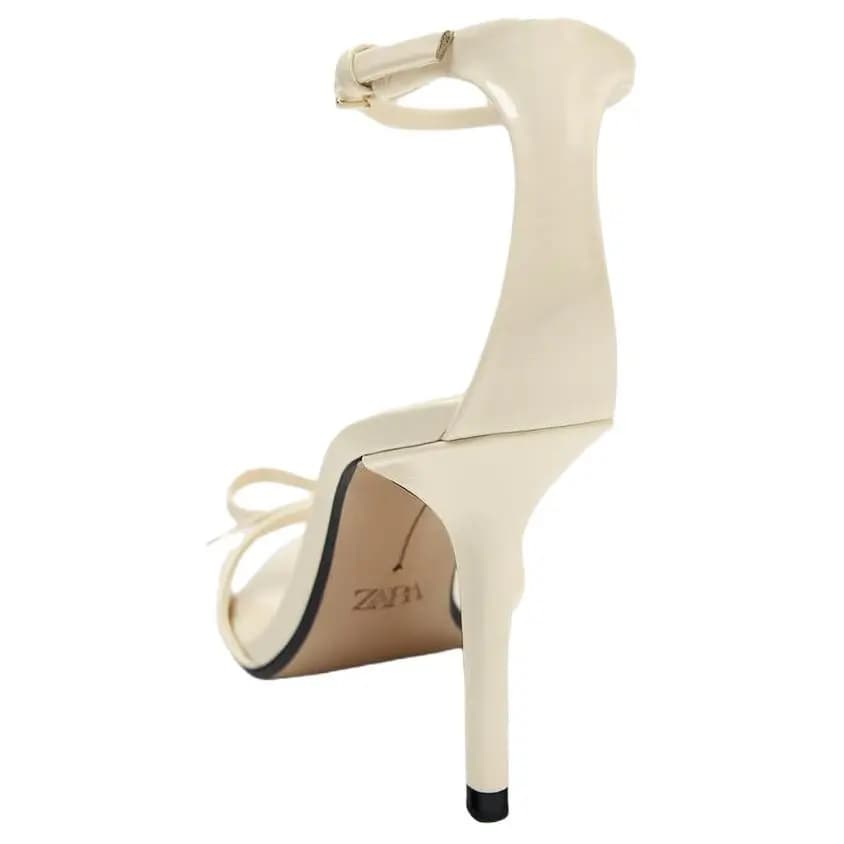 ZARA Qadın Sandalı Off-White 5
