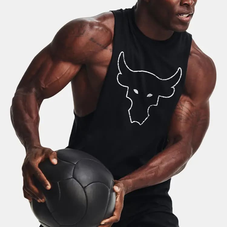 Under Armour Pjt Rock Brahma Bull Mayka Kişi Qara 5