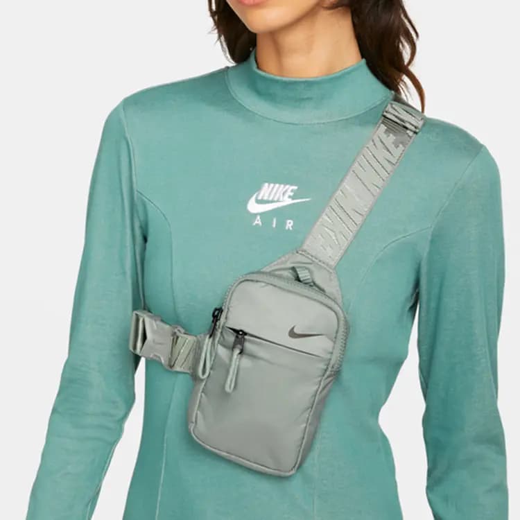 Nike Fabric Crossbody Bag, Fanny Pack, Sling Bag Unisex Smoke Gray Jade 5