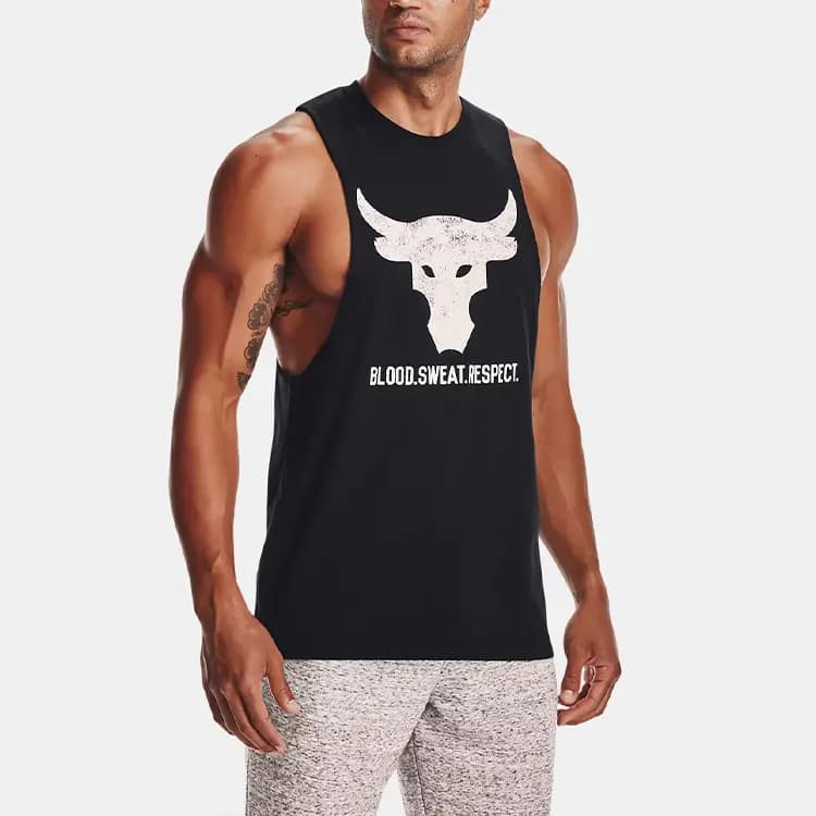 Under Armour Project Rock Mayka Kişi Qara 3