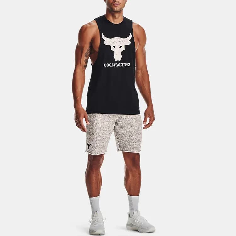 Under Armour Project Rock Mayka Kişi Qara 5