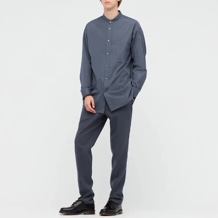 UNIQLO FW20 Jil Sander Kişi Köynəyi Boz 2