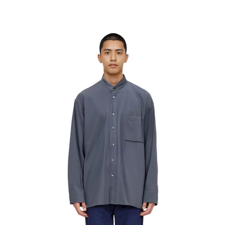 UNIQLO FW20 Jil Sander Kişi Köynəyi Boz 4