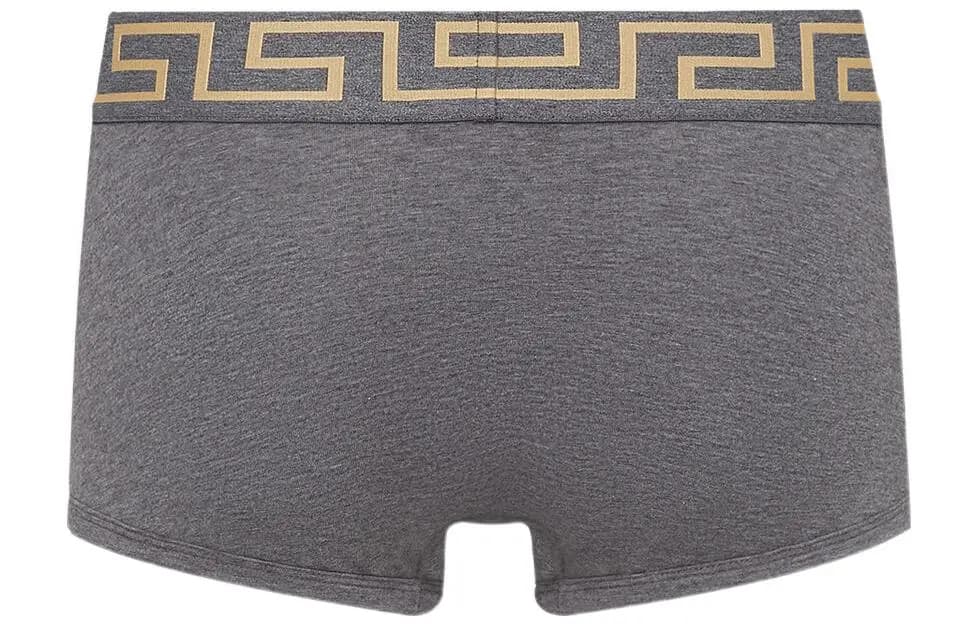 VERSACE SS22 Medusa Pattern Solid Color Boxer Briefs Men's Gray 2