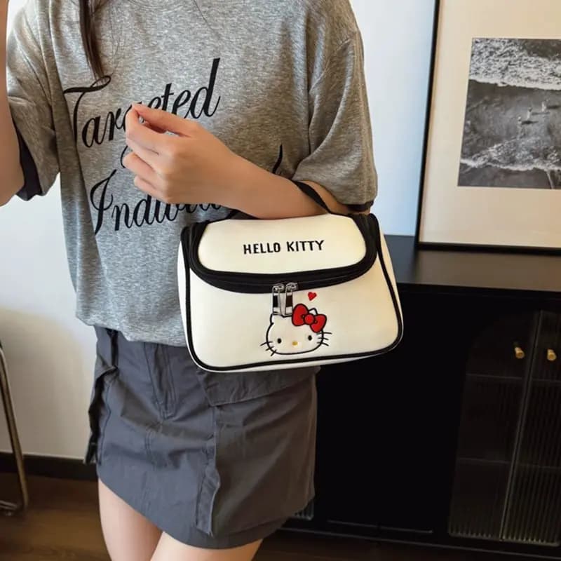 Sanrio Hello Kitty Qadın Kosmetika Çantası Ağ 5