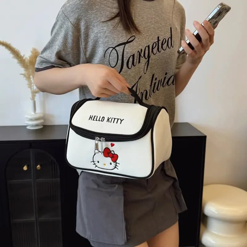 Sanrio Hello Kitty Qadın Kosmetika Çantası Ağ 2