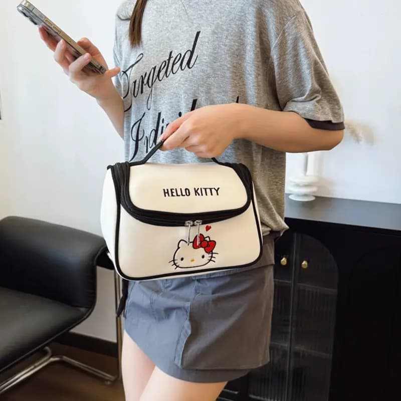 Sanrio Hello Kitty Qadın Kosmetika Çantası Ağ 4