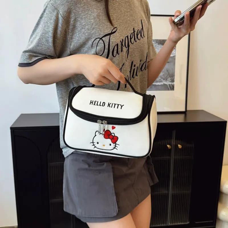 Sanrio Hello Kitty Qadın Kosmetika Çantası Ağ 3
