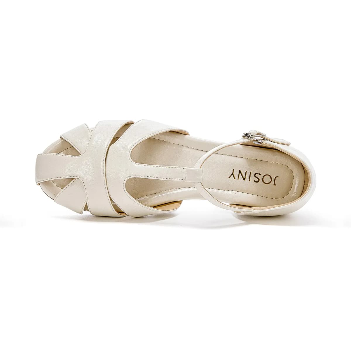 Josiny Simple Elegant Fashion Comfortable Trendy Versatile Elegant Roman Sandals Women's Off-White 2