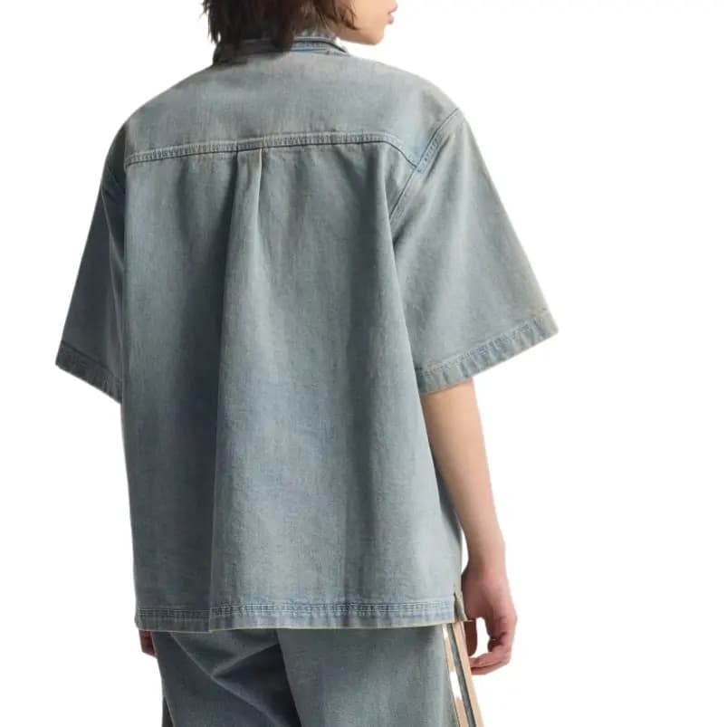 adidas Originals ESSENTIALS Qadın Qısaqol Denim Köynək 4