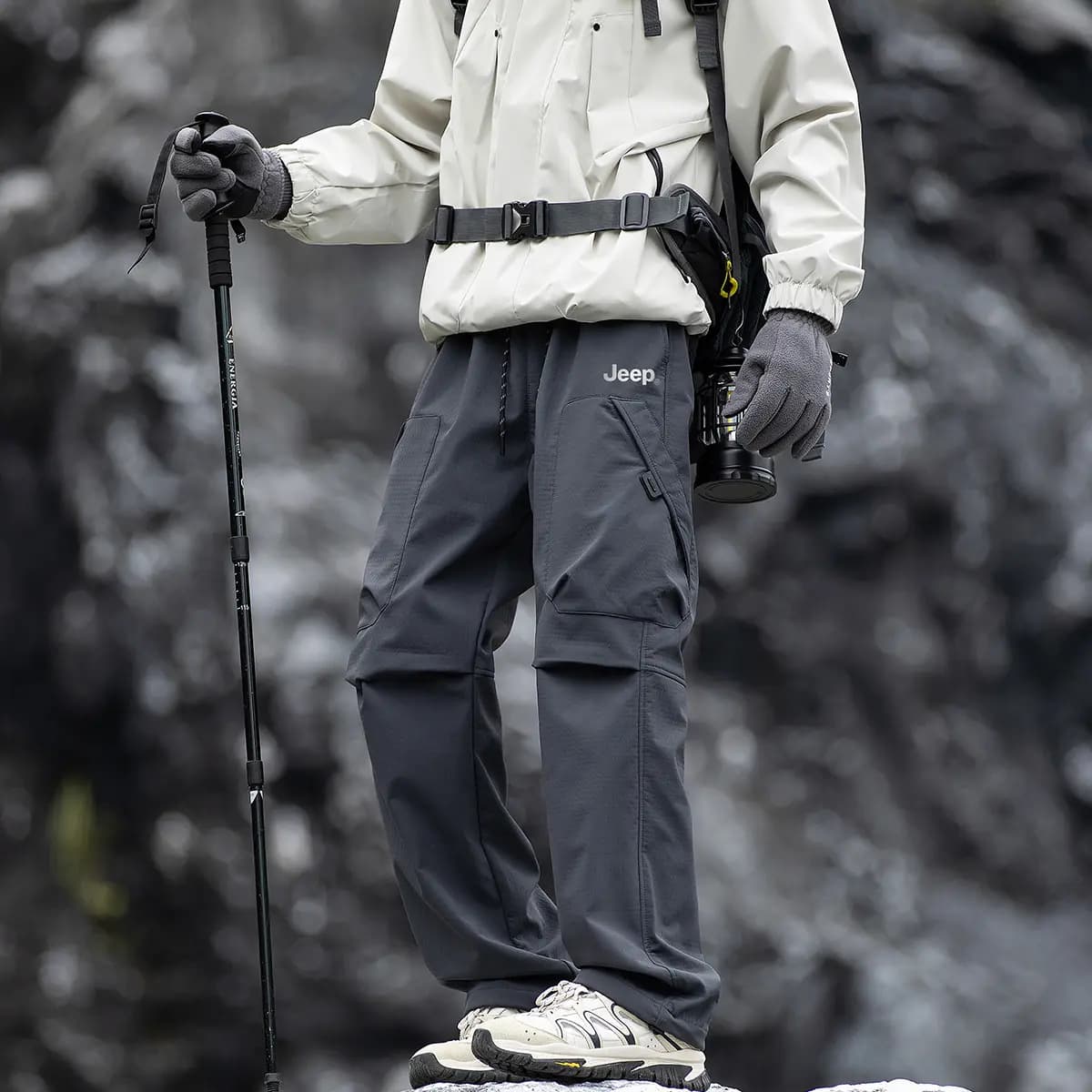 Jeep Unisex Multi-Pocket Water-Resistant Cargo Pants 30