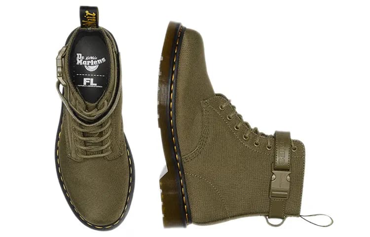 Dr.Martens 1460 Futura Laboratories Olive Strap Canvas 4