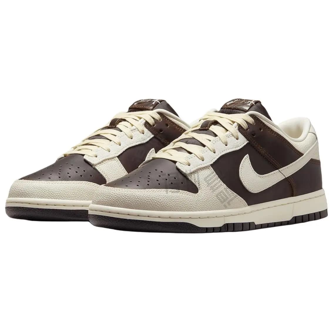 Nike Dunk Low Kişi Skeyt Ayaqqabısı Qəhvəyi/Ağ 3