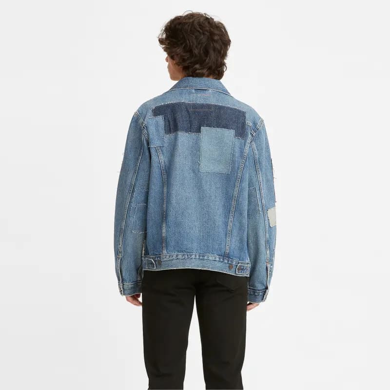 Levi's SS22 Patchwork Denim Pencək Kişi Mavi 4
