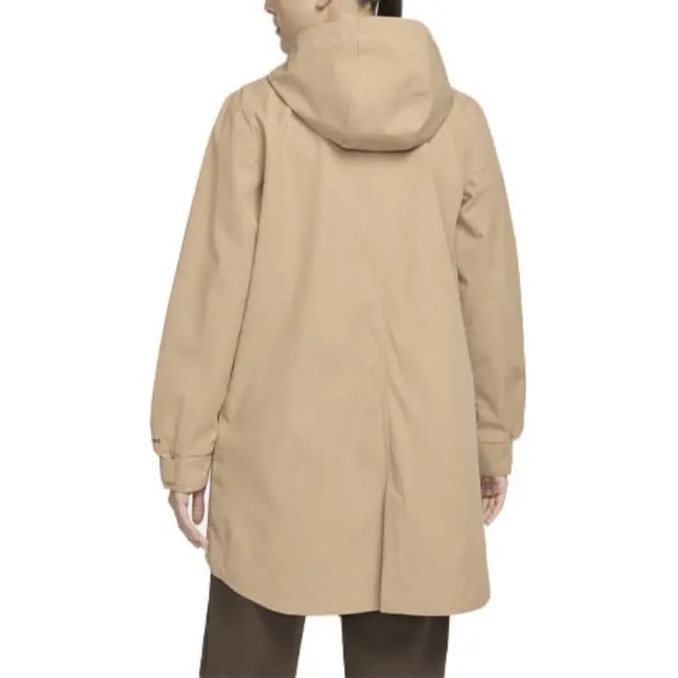 Nike Women'ss Logo Woven Parka Hooded Jacket Brown 5