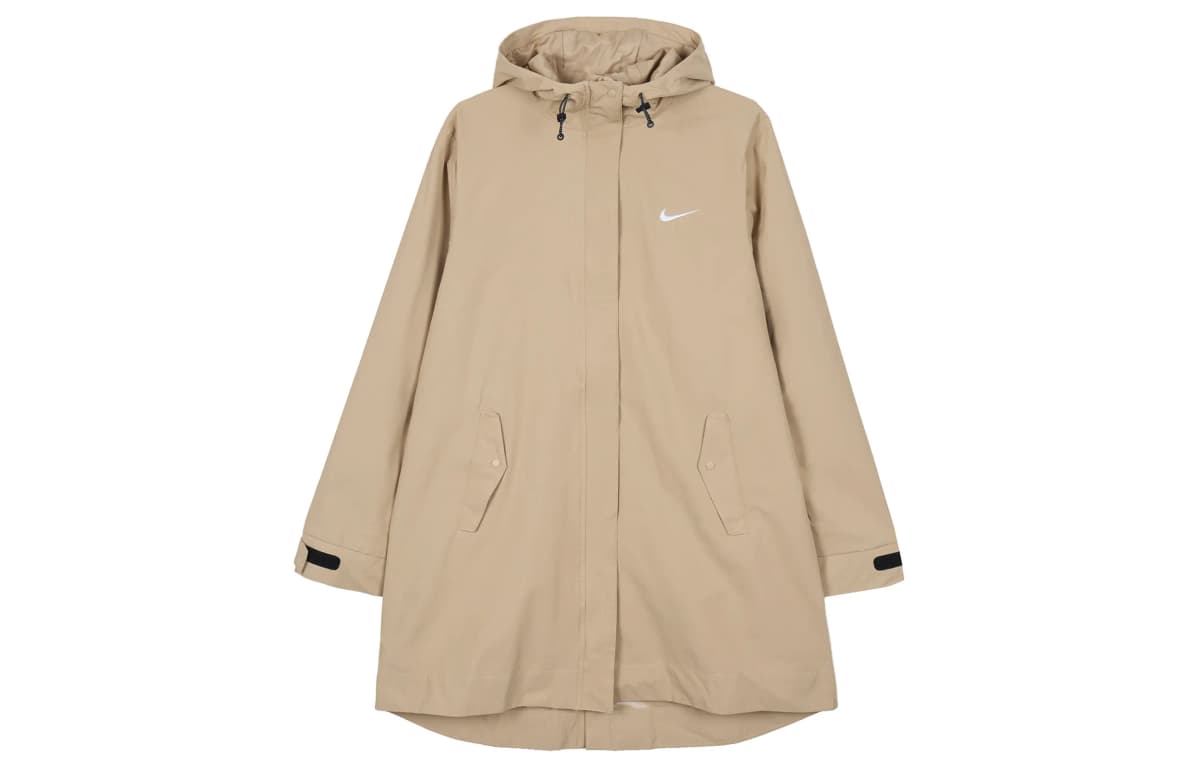 Nike Logo Woven Parka Qadın Qəhvəyi