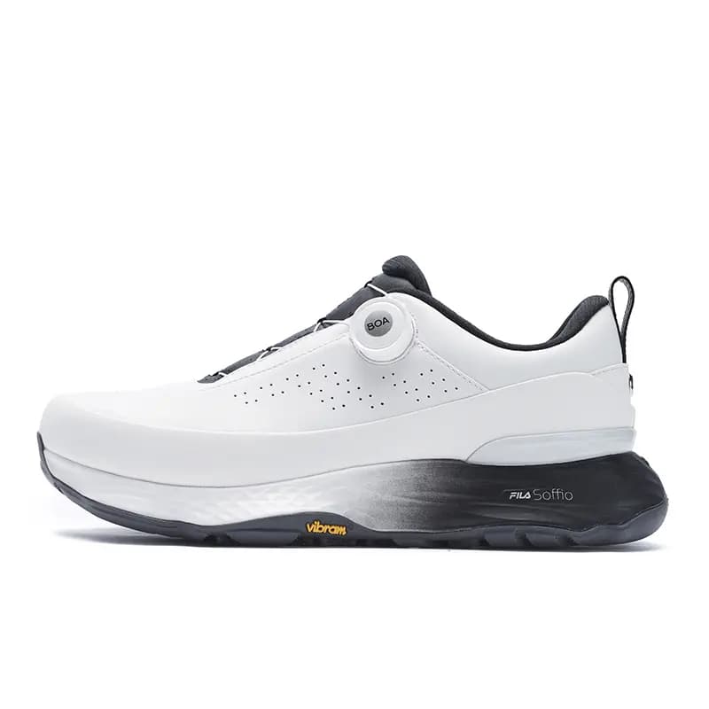 FILA BOA Comfortable Versatile Durable Anti-Slip Low-Top Golf Shoes Men's Black White