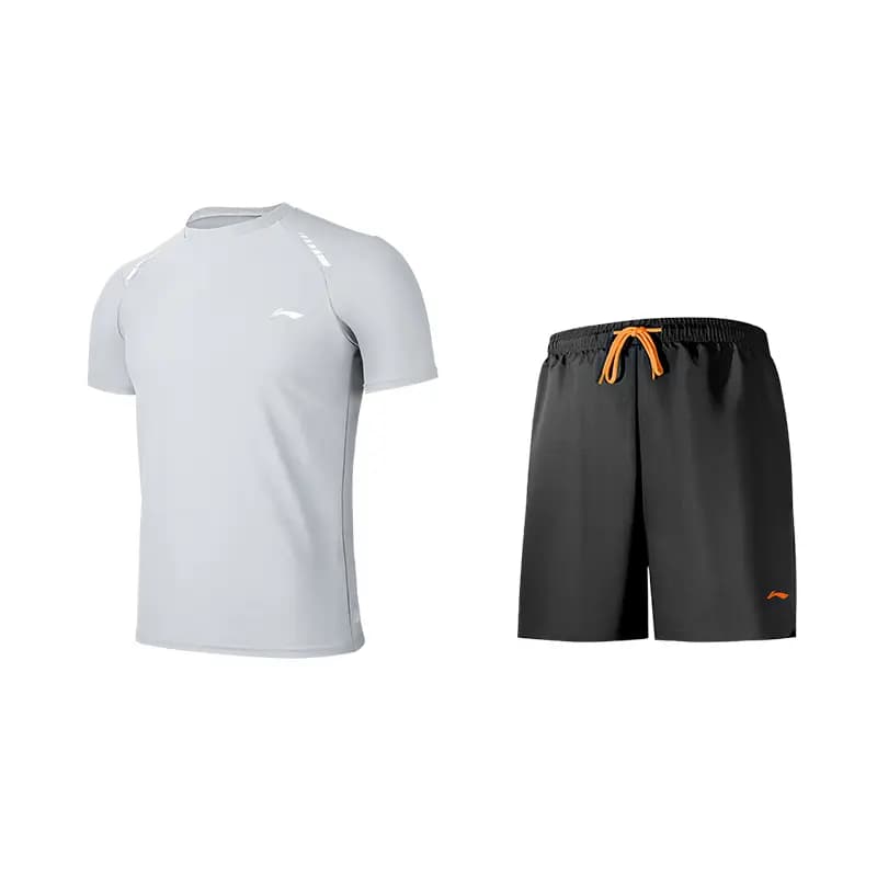 LiNing UPF50+ UV Protection Quick-Dry High-Elasticity Anti-Chlorine Swimwear Set Men's