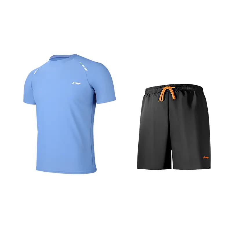 LiNing UPF50+ UV Protection Quick-Dry High-Elasticity Anti-Chlorine Swimwear Set Men's 6