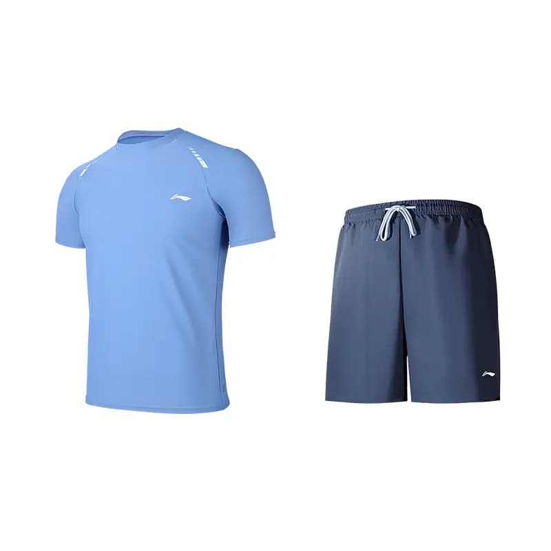 LiNing UPF50+ UV Protection Quick-Dry High-Elasticity Anti-Chlorine Swimwear Set Men's 10