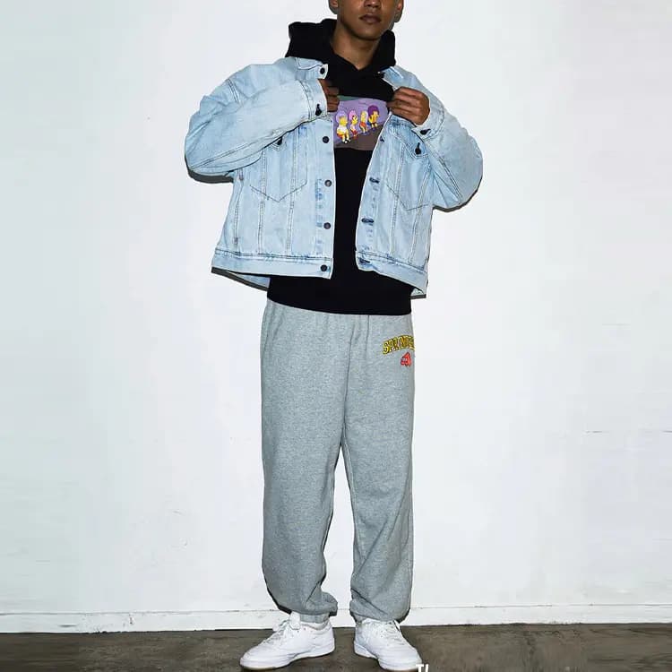 Levis x THE SIMPSONS Denim Pencək Kişi Mavi 3