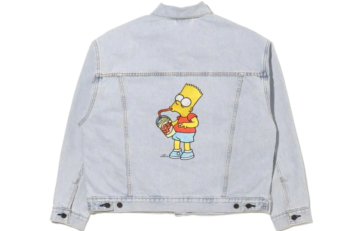 Levis x THE SIMPSONS Denim Pencək Kişi Mavi 2