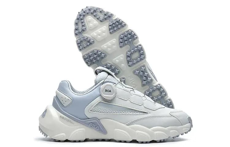 FILA SMASHER GF BOA Golf Shoes Women's Low-Top White Blue 5