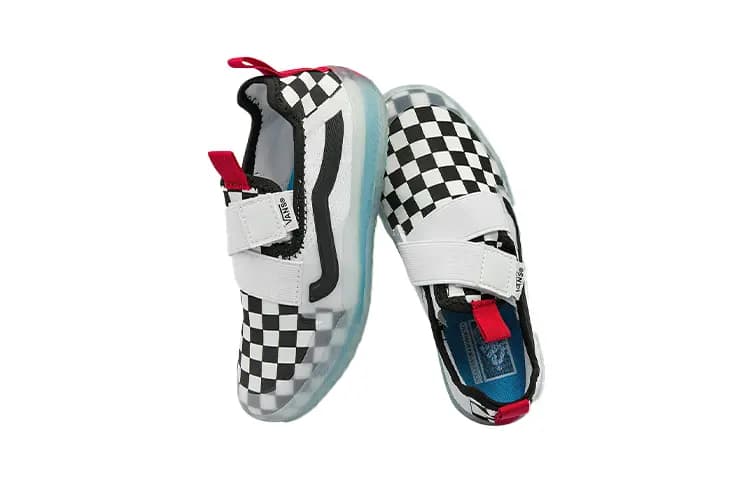 Kids Vans Strker Ultimatewaffle Uşaq Skeytbord Ayaqqabısı Qara/Ağ 3