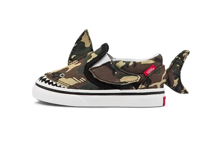 Vans Slip-On V Toddler Camo Shark
