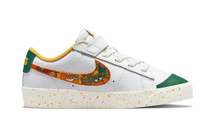 Nike Blazer 77 Skateboard Shoes Uşaq Ağ/Yaşıl 2