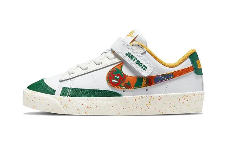 Nike Blazer 77 Skateboard Shoes Uşaq Ağ/Yaşıl