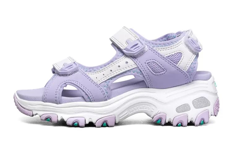 Skechers D'lites Uşaq Sandalları Bənövşəyi/Ağ