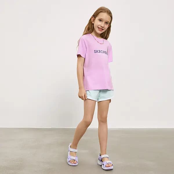 Skechers D'lites Uşaq Sandalları Bənövşəyi/Ağ 10