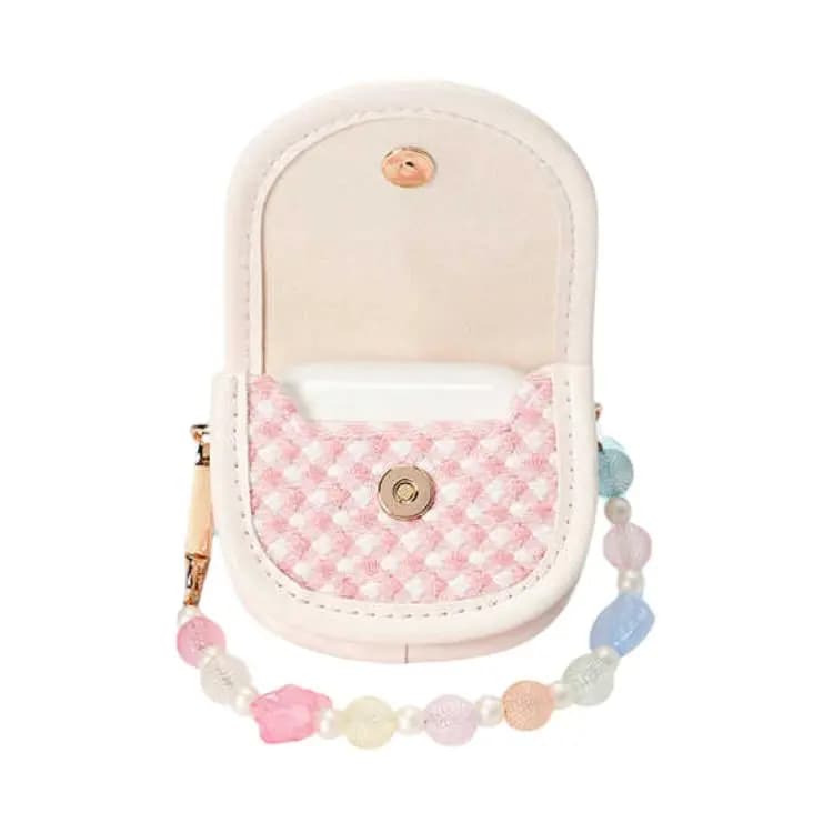 Disney Shanghai Disney Shelly May Duffy & Friends Summer Ocean Party Series Cartoon Cute Design Polyester (Polyester Fiber) Headphone Case Bag Women's Pink Beige 4