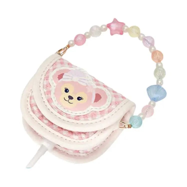 Disney Shanghai Disney Shelly May Duffy & Friends Summer Ocean Party Series Cartoon Cute Design Polyester (Polyester Fiber) Headphone Case Bag Women's Pink Beige 2
