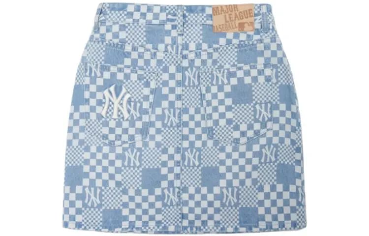 MLB New York Yankees Qadın Denim Mini Ətək Açıq Mavi 2